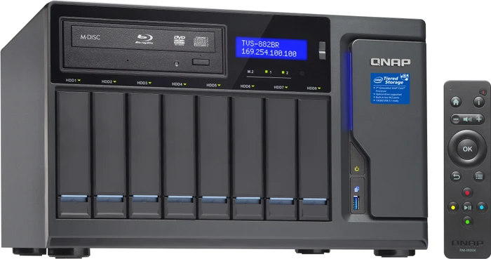 QNAP TVS-882BRT3-ODD-i5-16G 21TB, 16GB RAM, 4x RJ-45 1000Base-T, 4x Thunderbolt 3 / USB-C 3.1