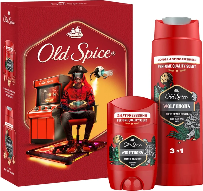 Old Spice Wolfthorn Gamer Deodorant Stick 50ml + Duschgel 250ml Duftset