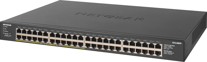 Netgear SOHO GS300 Rackmount Gigabit Switch, 48x RJ-45, 380W PoE+