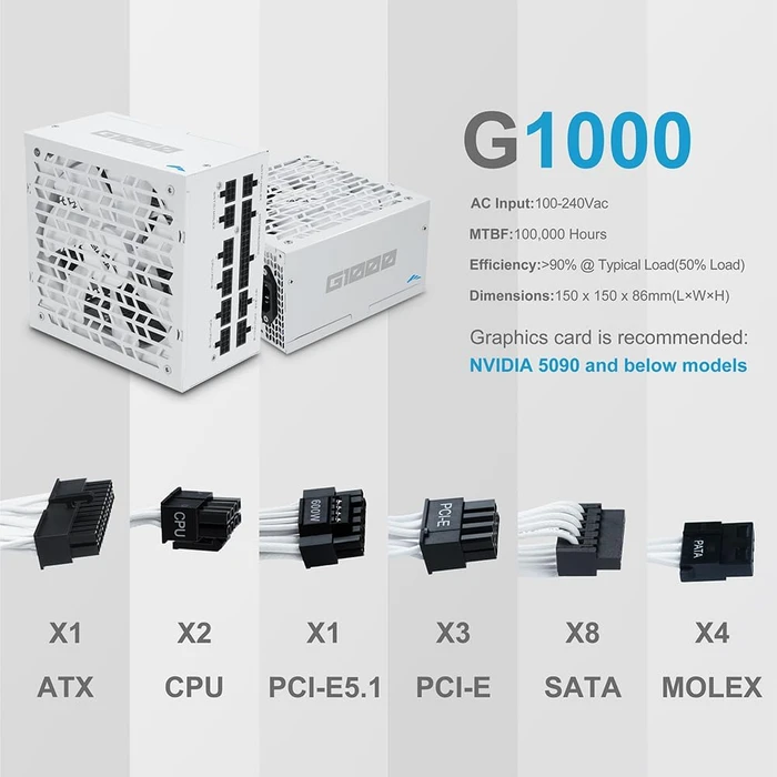 SAMA G Series G1000 weiß 1000W, ATX 3.1