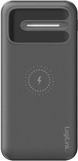 LogiLink Powerbank 2x USB-A + kabellos 8000mAh schwarz