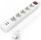 Hama Steckdosenleiste mit Schalter, 5-fach, 2x USB, 1.4m, weiß Vorschaubild
