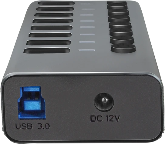 LogiLink USB-Hub mit Ladeanschluss, 7x USB-A 3.0, USB-B 3.0 [Buchse]