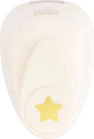 Vaessen Creative Hebel-Motivstanzer Mini, Stern, gold/weiß, 10x9mm