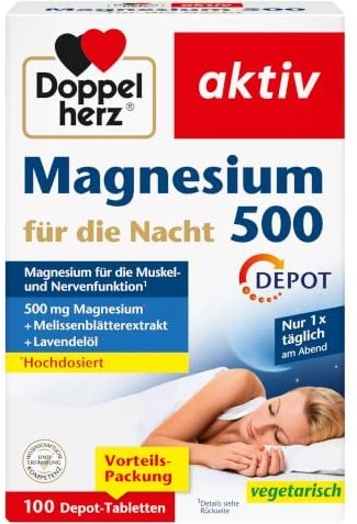 Doppelherz aktiv Magnesium 500 für die Nacht Tabletten, 100 Stück