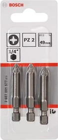 Bosch Professional Extra Hart Pozidriv Bit 1/4", PZ2x49mm, 3 Stück