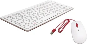 Raspberry Pi Desktop Kit, Tastatur Maus Set, weiß/rot, USB, DE