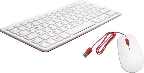 Raspberry Pi Desktop Kit, Tastatur Maus Set, weiß/rot, USB, DE