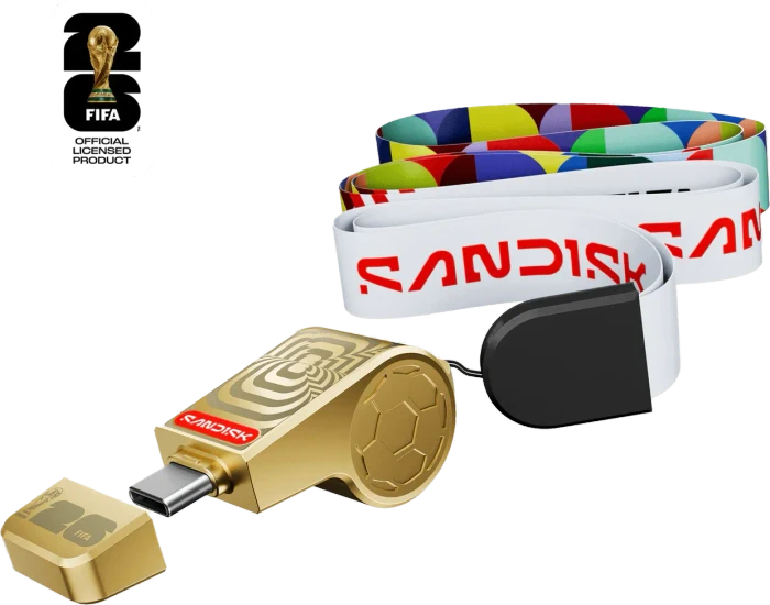 SanDisk FIFA World Cup 2026 (Global Edition) 128GB gold, USB-C, USB 3.2 Gen 1×1