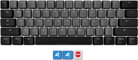 Sharkoon Skiller SAC20 S4 Keycap Set for Skiller SGK50 S4, Kunststoff (PBT) Double-Shot, grau/schwarz, 61 Tasten, ANSI-US