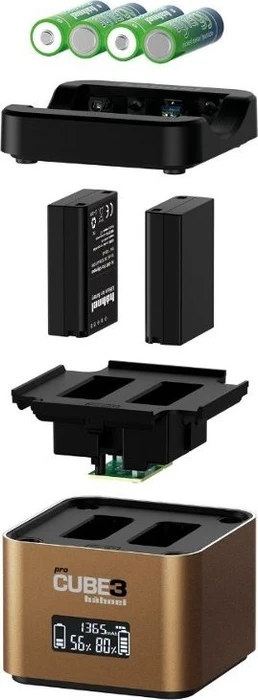 Hähnel ProCube 3 Doppelladegerät für Olympus