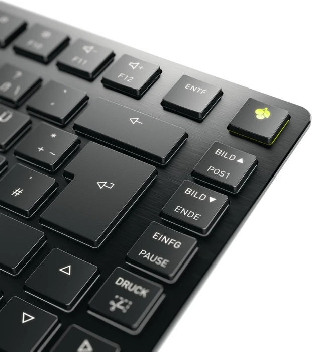 Cherry KW X ULP 2.0 Mini, schwarz, LEDs weiß, MX ULP Tactile, USB/Bluetooth, DE