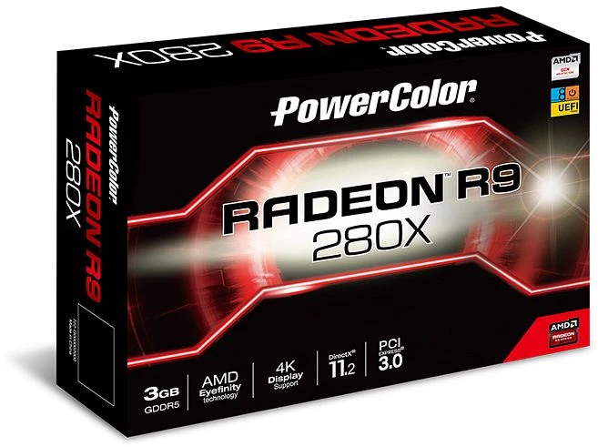 PowerColor Radeon R9 280X, 3GB GDDR5, 2x DVI, HDMI, DP