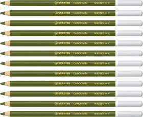STABILO CarbOthello Kreidestift olivgrün, 12er-Pack