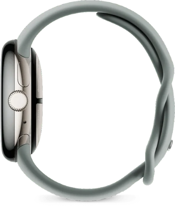 Google Pixel Watch 2 (LTE) Champagne Gold mit Sportarmband Hazel