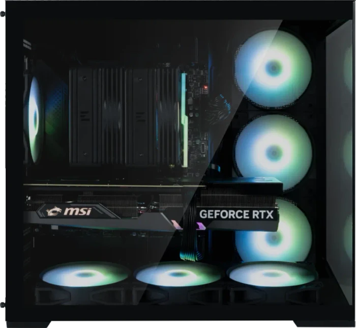 Zalman D40 Black, schwarz, Glasfenster