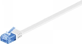 goobay Flach-Patchkabel, Cat6a, U/UTP, RJ-45/RJ-45, 1m, weiß
