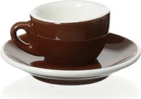 Cilio Roma Espressotasse mit Untertasse 50ml marone, 2-tlg.