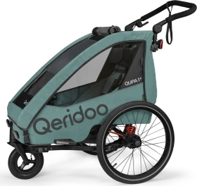 Qeridoo QUPA 1 Plus Fahrradanhänger mineral blue (Modell 2024)