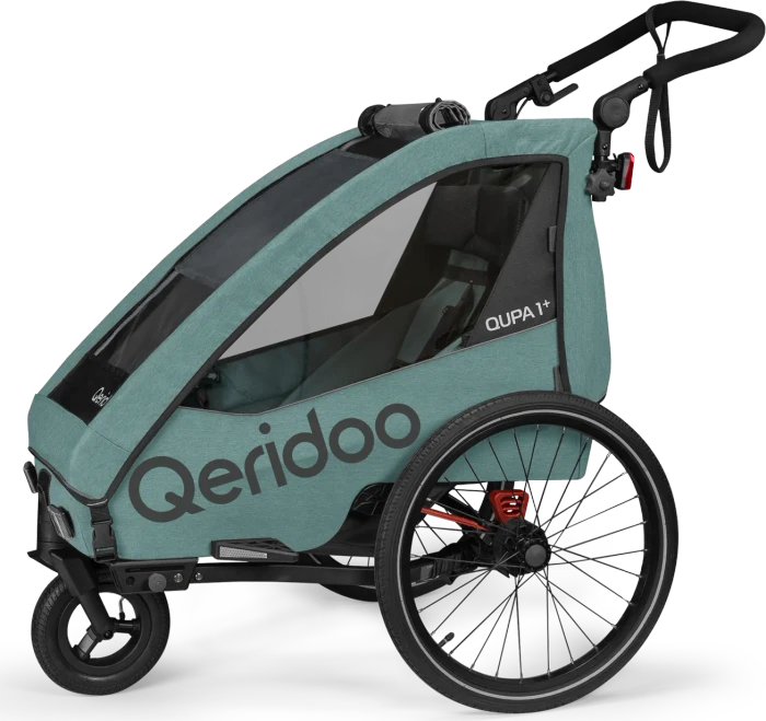 Qeridoo QUPA 1 Plus Fahrradanhänger mineral blue (Modell 2024)