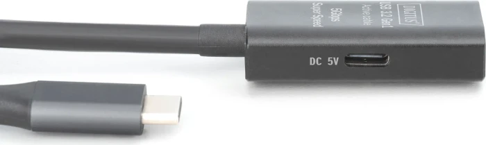 Digitus USB 3.0 aktives Verlängerungskabel, USB-C [Stecker] auf USB-C [Buchse], 5m schwarz
