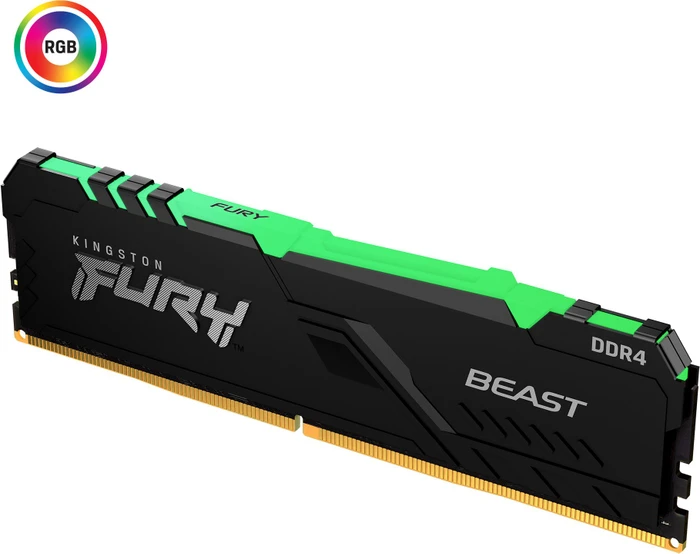Kingston FURY Beast RGB UDIMM 32GB, DDR4-3200, CL16-20-20, 2RX8