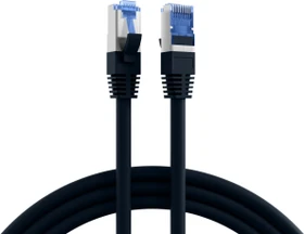 EFB Elektronik TPE Superflex Patchkabel, Cat7/Cat6a, S/FTP, RJ-45/RJ-45, 0.15m, schwarz