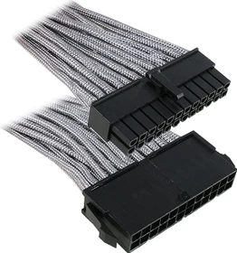 BitFenix Alchemy 24-Pin ATX Verlängerung 30cm, sleeved silber (BFA-MSC-24ATX45SK-RP)