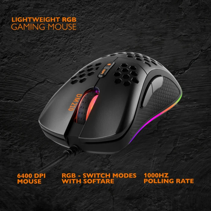Deltaco DM210 Ultra-Light Gaming Mouse schwarz, USB