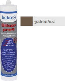 beko Silikon pro4 Premium Universal Silikonkleber graubraun/nuss, 310ml
