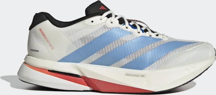 adidas Adizero Boston 13 off white/light blue/gold metallic (Herren)