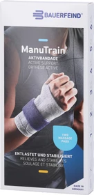 Bauerfeind ManuTrain Handgelenkbandage rechts Größe 2 schwarz, 1 Stück