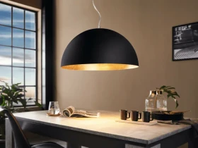 Eglo Gaetano 1 Pendelleuchte 53cm schwarz/gold