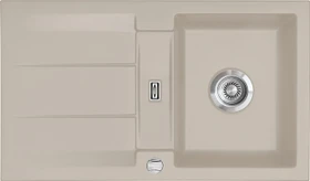 systemceram Genea 87 F Einbau Becken reversibel mit Ablauffernbedienung fango