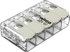 Wago COMPACT-Verbindungsklemme bis 6mm² 105°C 5-Leiter, 15 Stück