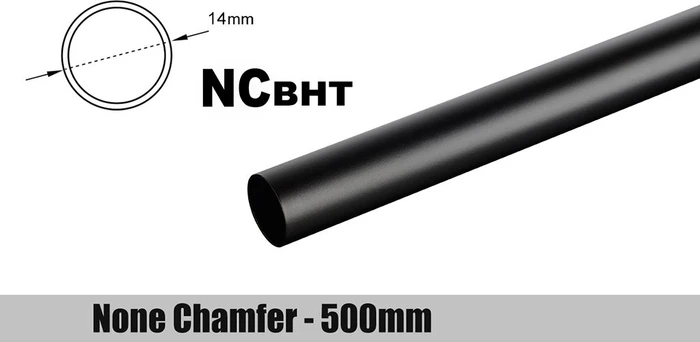 Bitspower Messing Hardtube 14mm, schwarz, Carbon Black