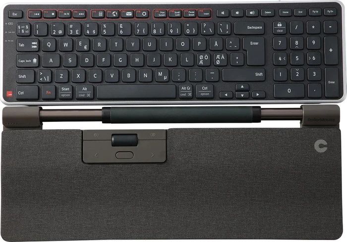 Contour Design RollerMouse Pro Wired Regular Wrist, Stoff dunkelgrau, USB