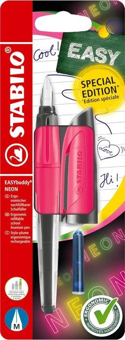 STABILO EASYbuddy NEON Edition neonpink, rechte Hand, mittel, Blister