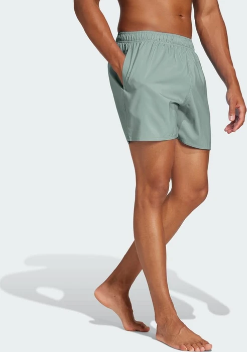adidas Solid CLX Short-Length Badeshorts silver green/black (Herren)