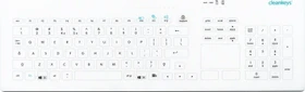 GETT InduKey KR24230 Cleankeys CK4W, kabellos, Touchpad, weiß, USB, DE