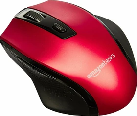AmazonBasics G6B Ergonomic Wireless Mouse rot, USB