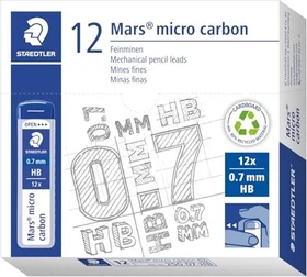 Staedtler Mars micro carbon 250 Druckbleistiftmine HB 0.7mm graphit, 12er-Pack