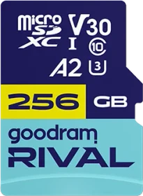 goodram RIVAL M2AA R170/W120 256GB Kit, UHS-I U3, A2, Class 10