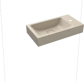 Kaldewei Cono 3073 Wandwaschtisch 55x30x10cm, mit Hahnloch rechts, warm beige 20