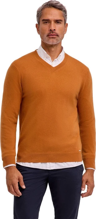Falke Luxury V-Ausschnitt Pullover caramel (Herren)