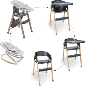 BabyGo Levels Newborn inkl. Babywippe schwarz
