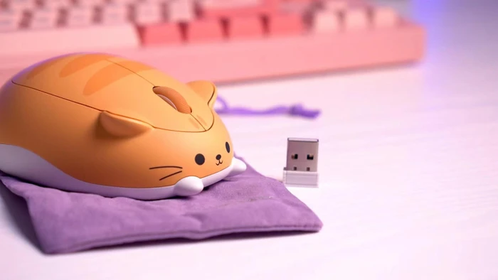 Akko x Waigua Cat Theme Wireless Mouse, Orange Kate, USB