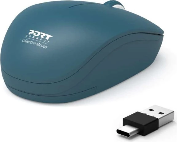 Port Designs Wireless Mouse Collection II Saphir blau, USB-C/USB-A