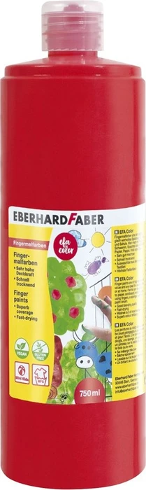 Eberhard Faber EFA Color Fingerfarbe, geraniumrot, 750ml