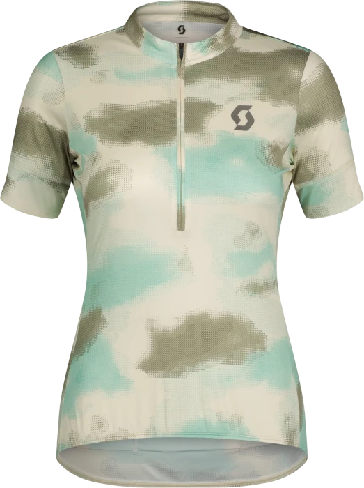 Scott Endurance 10 Trikot kurzarm cotton white/miami green (Damen)